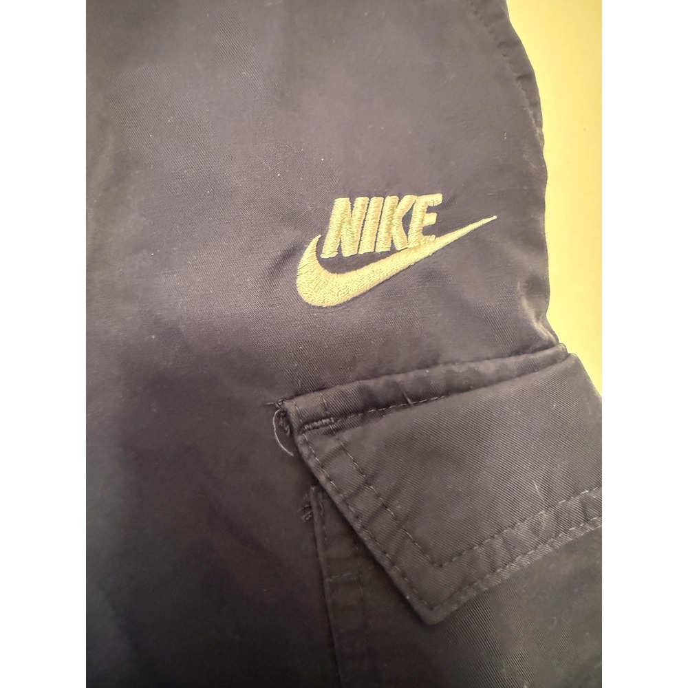 Nike Womens Sportswear Cargo Pants Navy Blue Tapered Elastic Waist Small - Picture 3 of 10